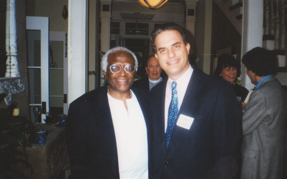 With Nobel Peace Prize winner Desmond Tutu - invited guest at U.S. launch of Desmond Tutu Peace Trust - 1999
